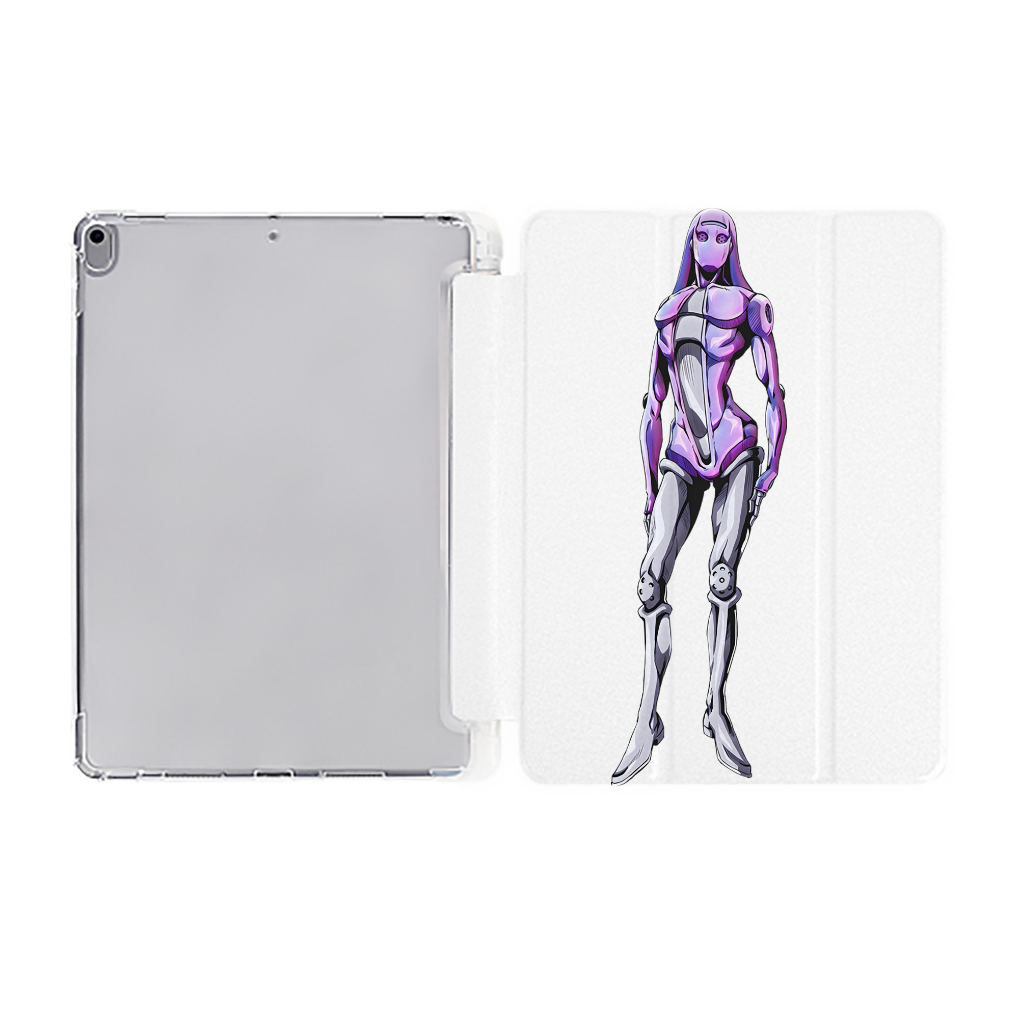 （画像用） ジョジョの奇妙な冒険 JoJo's Bizarre Adventure IPad ケース ペン収納付き 三つ折りスタンド PUレザー×シリコン 対応機種9.5/10.5/10.9インチ